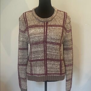 Purple and grey Women's Sweater small